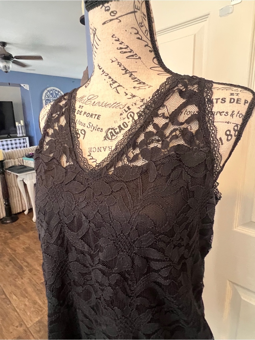 Torrid Black Lace V-Neck Camisole feminine dark academia